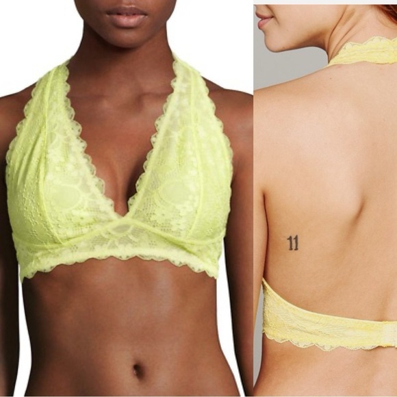 Free People Other - Free People Intimately Galloon Yellow Lace Bralette